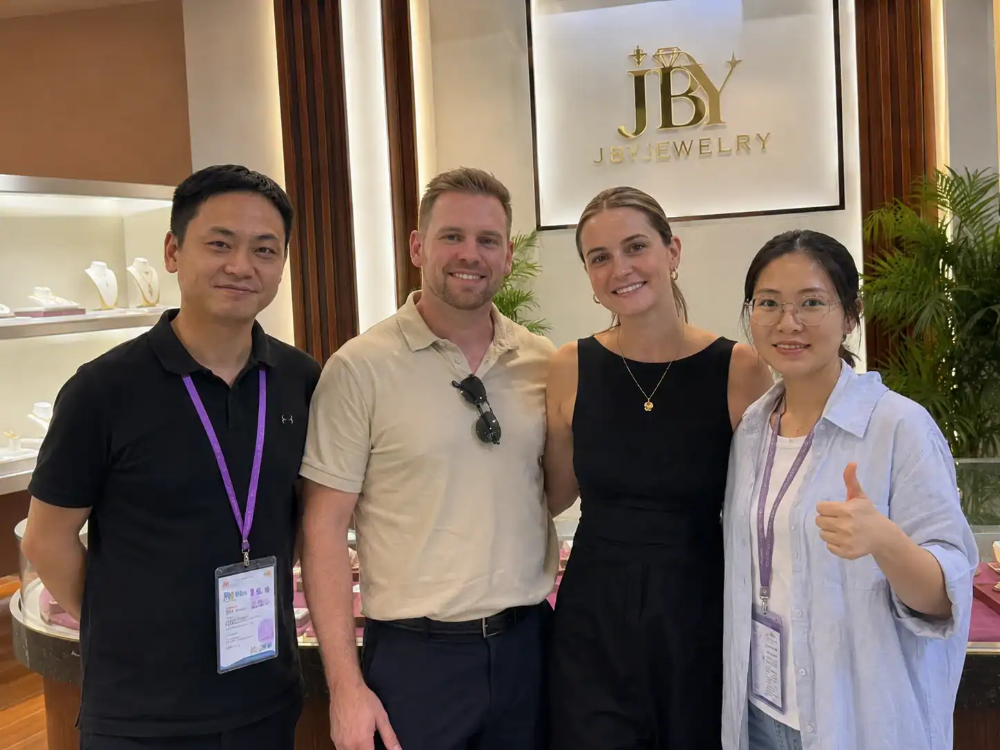 Global jewelry buyer visiting JBY Jewelry showroom