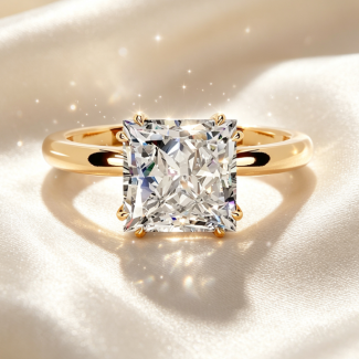 Handcrafted Prong‑Set Princess Diamond Premium Fine Jewelry Engagement Ring