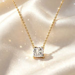 Classic Prong‑Set Cushion Diamond Anniversary & Birthday Gift Necklace
