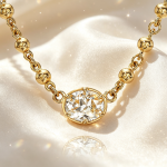 Luxury Lab‑Grown Oval Shape Diamond Bead Link Yellow Gold Fine Jewelry