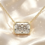 Luxury Lab‑Grown Radiant Shape Diamond Bezel Yellow Gold Fine Jewelry