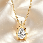 Luxury Lab‑Grown Pear Cut Diamond Star Setting Yellow Gold Fine Jewelry