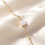 Dainty Square Diamond Gold Station Link Bracelet